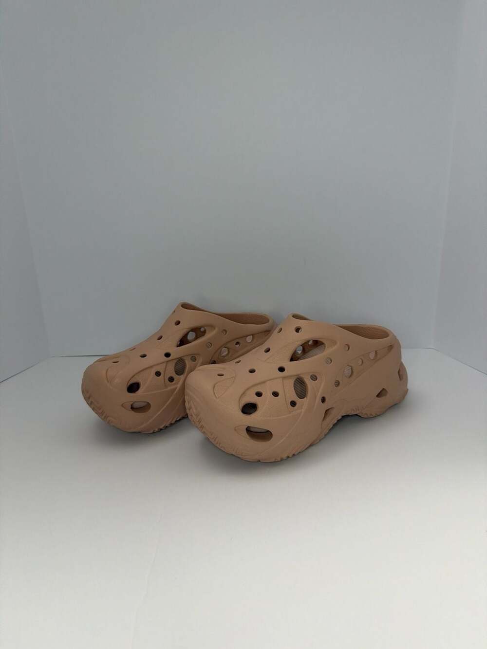 Crocs Caged Clog Latte Platform Sandals